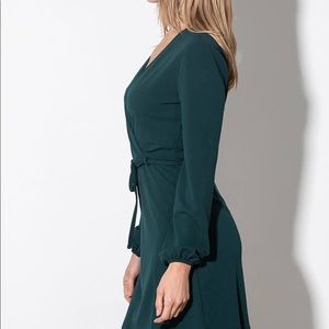 NWT Deep Green V-neck Dress